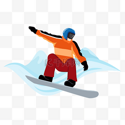 冰雪奇缘模版图片_冬奥会滑雪比赛人物