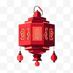 卡通节日装饰红色灯笼