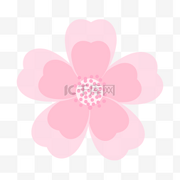 樱花图片_白色花蕊粉色手绘樱花