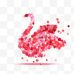 抽象花瓣红色天鹅女性用品