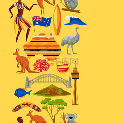 历史和传统图片_澳大利亚无缝图案澳大利亚的传统