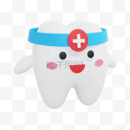 口腔护理废品海报图片_3DC4D立体牙科牙齿