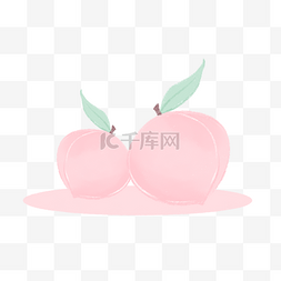 粉色桃子水蜜桃水果