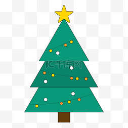 绿色几何圣诞松树