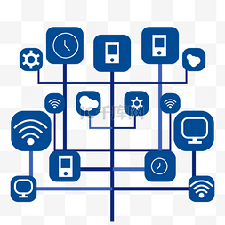 点状矢量图片_物联网技术的技术欧式矢量图标图