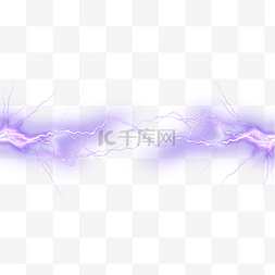 闪电天气图片_紫色闪电对决光效