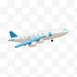 运输工具小图标图片_3DC4D立体交通运输工具飞机