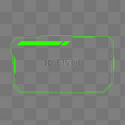 科幻未来图片_绿色科技边框弹窗