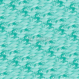 海浪纹底纹纹理图片_中式中国风海浪浪花底纹水纹