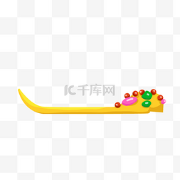 韩国传统花纹黄色勺子和糖果