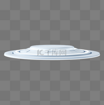 科技展台立体几何白色c4d