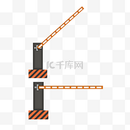 关闭符号图片_汽车障碍门禁卡通