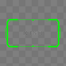 绿色线框荧光绿科技边框