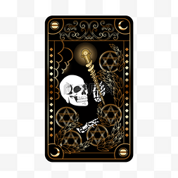 黑色五边形背景图片_塔罗牌占卜质感卡牌