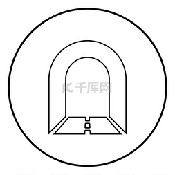 交通路线图片_地铁隧道与道路汽车图标黑色轮廓