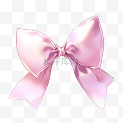 粉色水彩图片_水彩可爱粉色丝带蝴蝶结