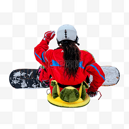 圣诞雪场图片_人物滑板雪场冬季