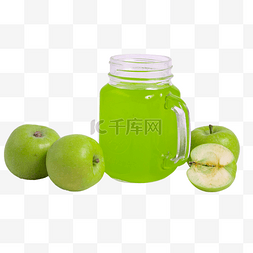 水果图片_青苹果苹果汁