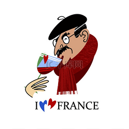 我爱你祖国剪纸图片_我爱法国。