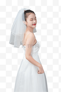 婚纱图片_美女微笑婚纱照片