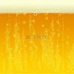 啤酒泡沫和泡沫的背景纹理