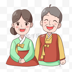 韩国父母节头发斑白的人物