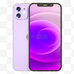 紫色苹果iphone12样机
