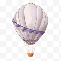 踏青主题背景图片_有趣冒险飞艇热气球