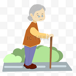 生活休闲退休散步老年人