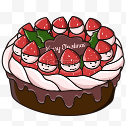 草莓奶油圣诞蛋糕