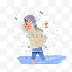 下雨天小狗图片_夏天下雨暴雨恶劣天气预警