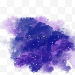 原宿风紫色星空