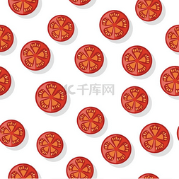 广告素图片_圆形番茄切片可编辑元素圆形番茄