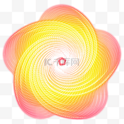 网状图片_红色黄色霓虹光感发光不规则图形