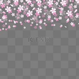 日本樱花背景图片_水彩背景日本樱花边框
