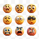 3D立体装饰图案emoji表情小黄脸