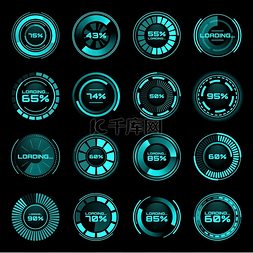 未加载的默认图片_HUD 未来加载进度条。 