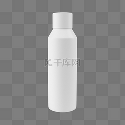 3d立体白色塑料瓶子