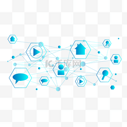 互联网智能素材图片_科技商务大数据互联网蓝色