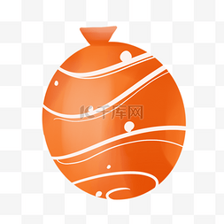 橘黄色卡通气球装饰日本夏日祭水