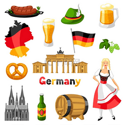 啤酒节文化图片_德国图标集。