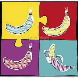香蕉手绘矢量图图片_香蕉流行 Art.Vector 插图。香蕉，矢