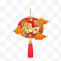 灯笼图片_虎年新年春节祥云灯笼