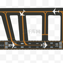 指示线图片_飞机跑道完整机场起飞