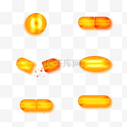 透明精华精油保健品颗粒药丸