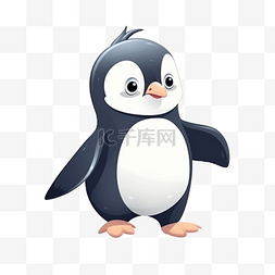 qq企鹅logo图片_卡通可爱小动物元素企鹅