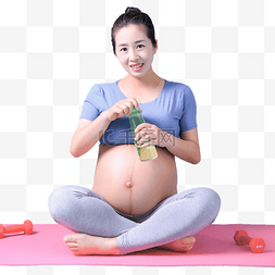 孕妇运动图片_瑜伽孕妇运动健身休息