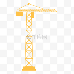 十字路口图图片_工程工具卡通塔吊平面画