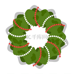 磁带里的磁带图片_装饰圣诞庆祝矢量由松树树枝和五