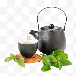 绿茶茶叶图片_茶文化泡茶茶碗茶壶